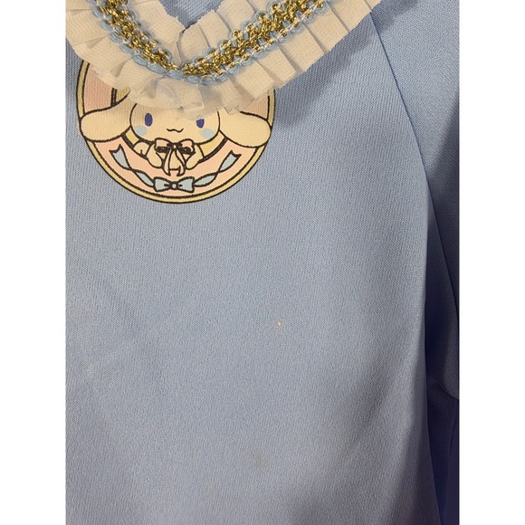 Kids Blue Sanrio Cinnamoroll Bomber Jacket Sailor Collar Lond Sleeves an a Bag - Picture 6 of 13
